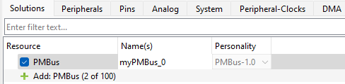 PMBus Personality Add Instance
